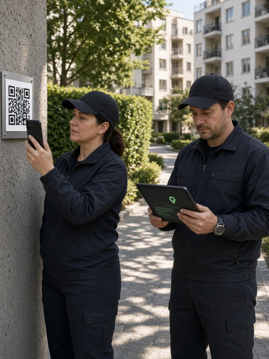 Saha ekibi QR kod okutarak devriye ve vardiya kaydı tutuyor